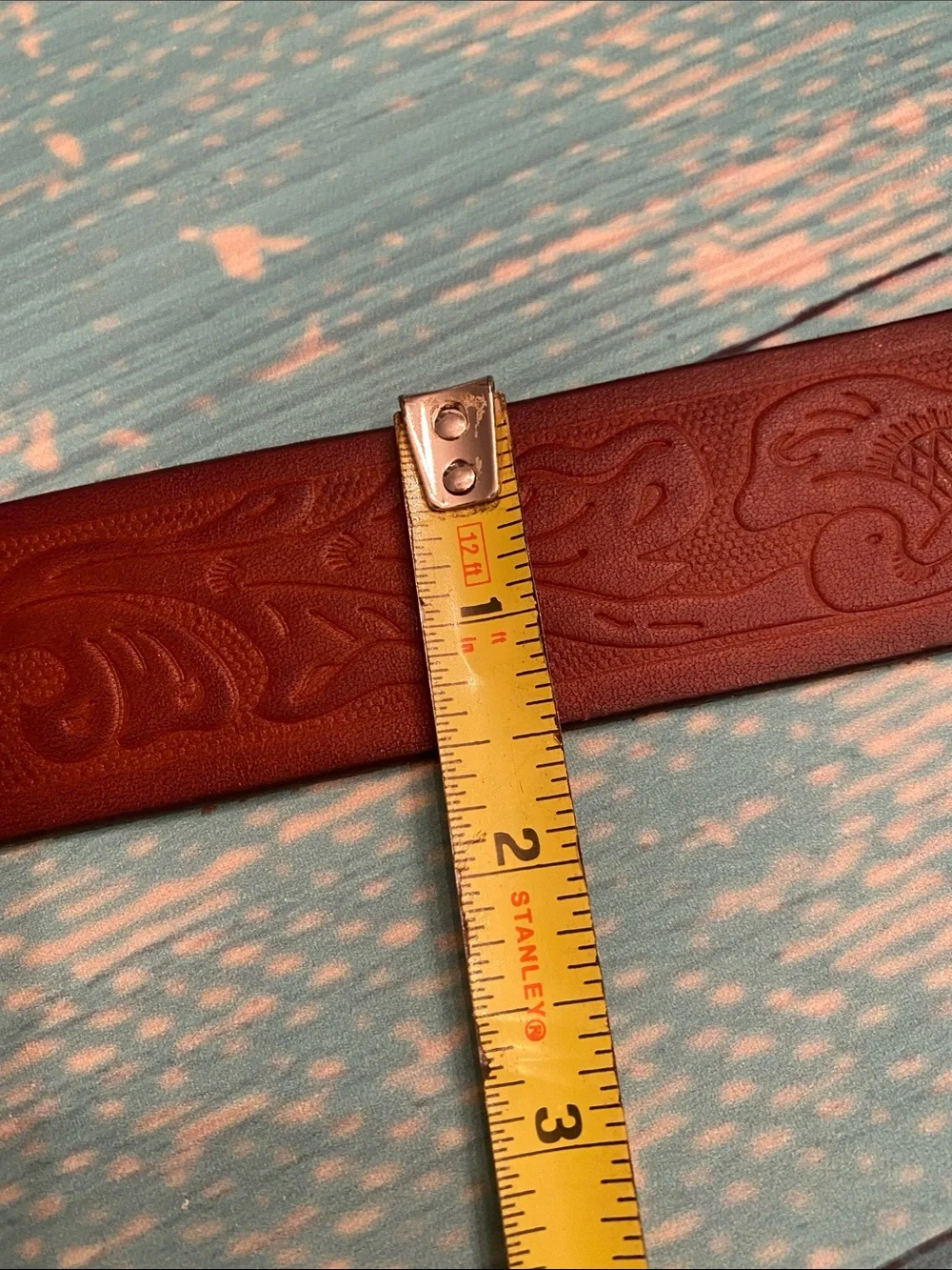 J. Crew Brown Leather Belt with Hammered Brass Buckle - Picture 12 of 14